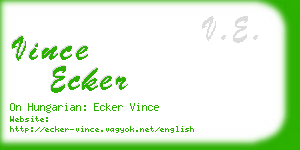 vince ecker business card